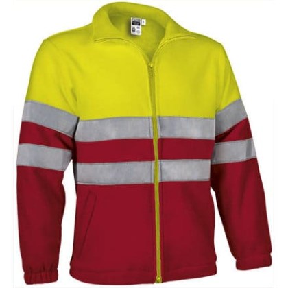 Fleece Jacket Ανακλαστικό - AIRPORT (VL 54800) - Κόκκινο με Κίτρινο Φωσφοριζέ - Lotto Red with Fluo Yellow