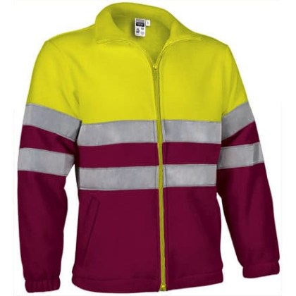 Fleece Jacket Ανακλαστικό - AIRPORT (VL 54800) - Μπορντό με Κίτρινο Φωσφοριζέ - Mahogany Garnet with Fluo Yellow