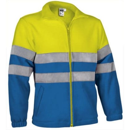 Fleece Jacket Ανακλαστικό - AIRPORT (VL 54800) - Μπλε Ρουά με Κίτρινο Φωσφοριζέ - Royal Blue with Fluo Yellow