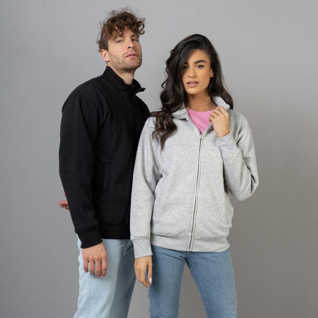 Unisex ζακέτα φούτερ χωρίς κουκούλα (About basics Deal - 00151)