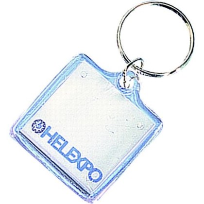 Μπρελόκ τετράγωνο διαφανές B 1050