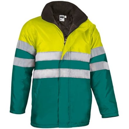 Αδιάβροχο Parka Με Κουκούλα Ανακλαστικό - TRAFFIC (VL 59720) - Πράσινο Αμαζονίου με Κίτρινο Φωσφοριζέ - Amazon Green with Fluo Yellow