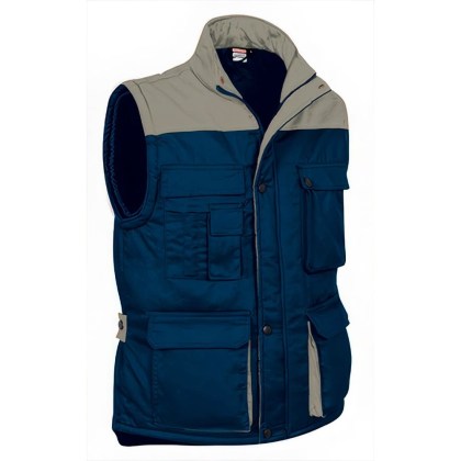 Δίχρωμο γιλέκο εργασίας με επένδυση (VL 57220 Thunder) - Orion Navy - Μπεζ