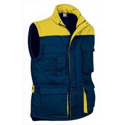 Δίχρωμο γιλέκο εργασίας με επένδυση (VL 57220 Thunder) - Orion Navy - Lemon