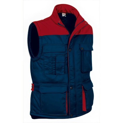 Δίχρωμο γιλέκο εργασίας με επένδυση (VL 57220 Thunder) - Orion Navy - Κόκκινο